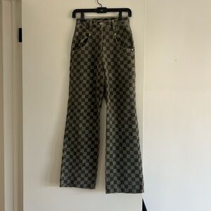 Checkered jeans
